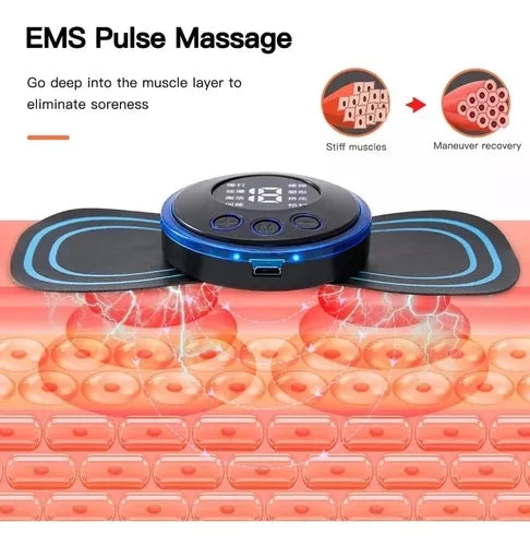 LuxuryMassage™I Mini Masajeador Electrico Parche 8 Modos I