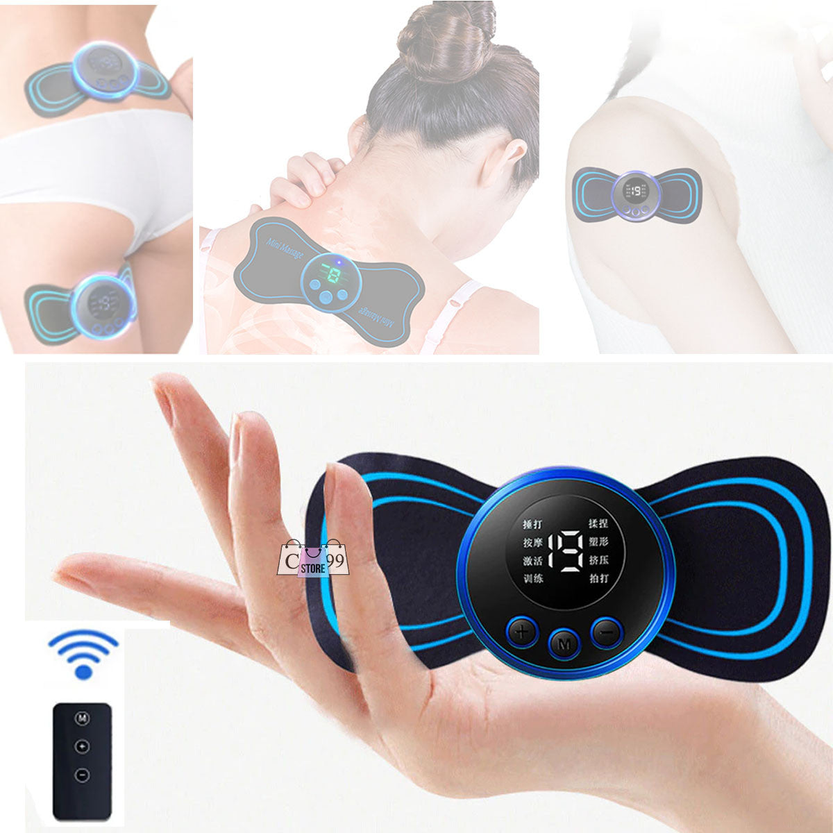 LuxuryMassage™I Mini Masajeador Electrico Parche 8 Modos I